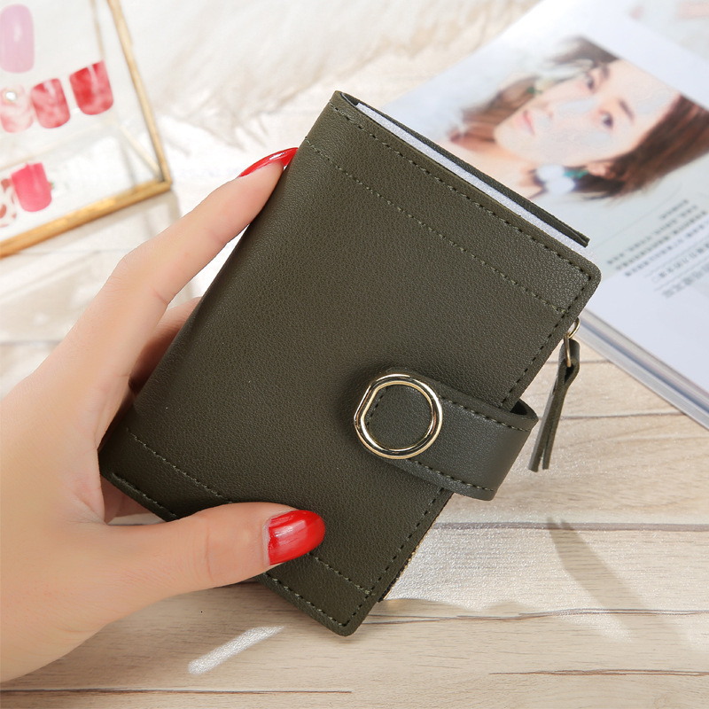 Free Shipping 2025 New Designer Bag Fresh And Trendy Women's Wallet PU Leather Solid Color Cute Card Bag Exquisite And Practical Large Capacity C
