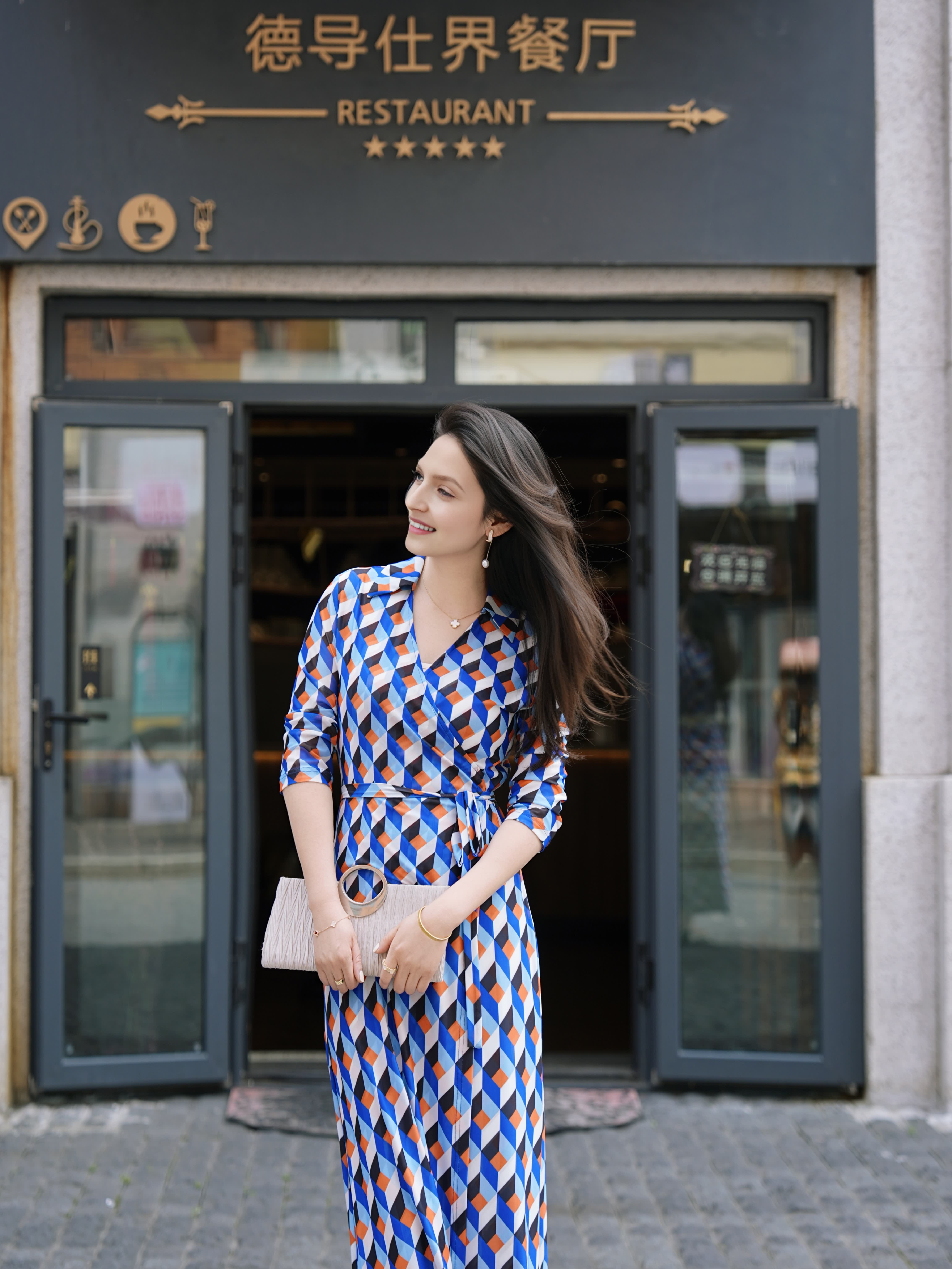 HZHJ original designer's urban style dress, French slimming, high-end and stylish, light luxury