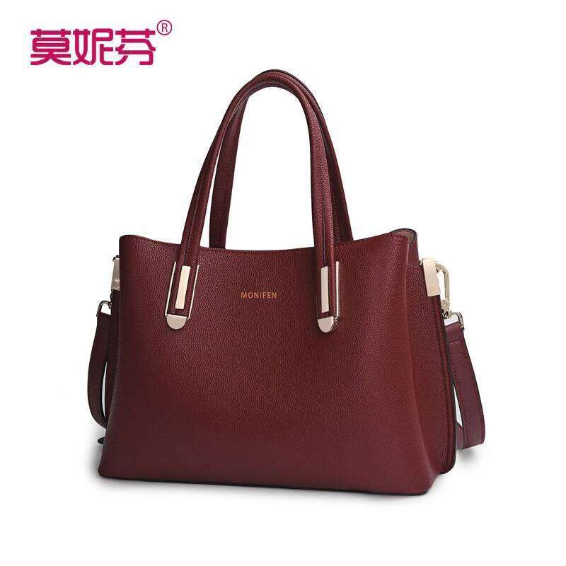 monifen 2024 Retro Genuine Leather Women's Brand Cowhide Single Shoulder Crossbody Bag Handbag