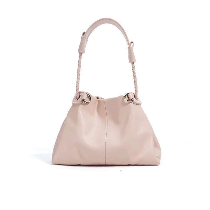 Girls Cloud Handbags Niche Design Women Commuter Shoulder First Layer Genuine Leather Female Small Crossbody Messenger Bags