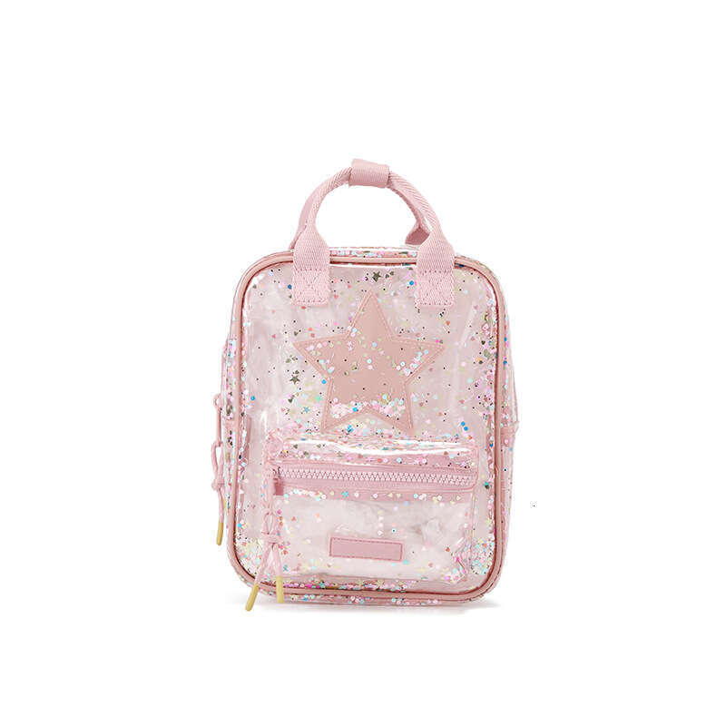 Z New Children's Sequin Jelly Girls Transparent School Bag Kindergarten Student Waterproof Small Backpack