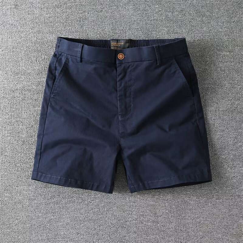 Summer New Men's Casual Slim Fit Straight Cargo With Slight Stretch, Cotton Four-Quarter Pants, Beach Shorts B5