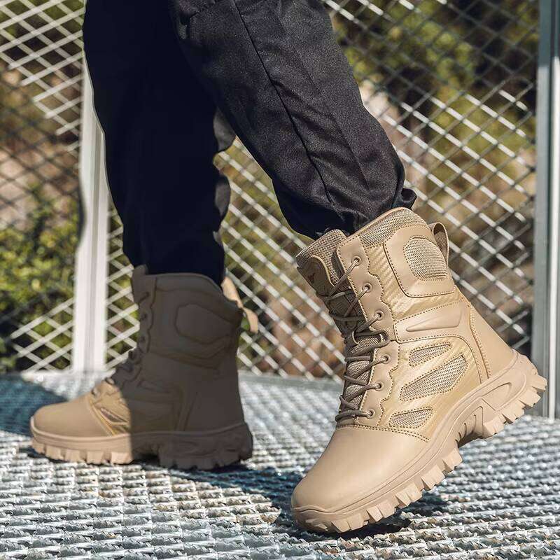 New High-quality Men's Hiking Outdoor Fashionable High Top Sports Shoes, Breathable Walking Shoes for Men