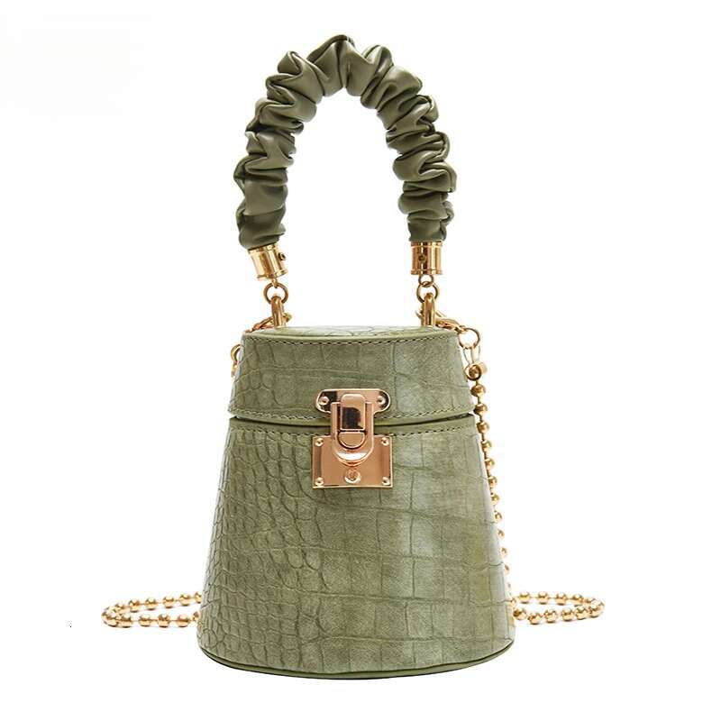 Crocodile Pattern Small Bucket Crossbody Bags For Women Fashion Purses And Handbags Female Designer Bag Brand