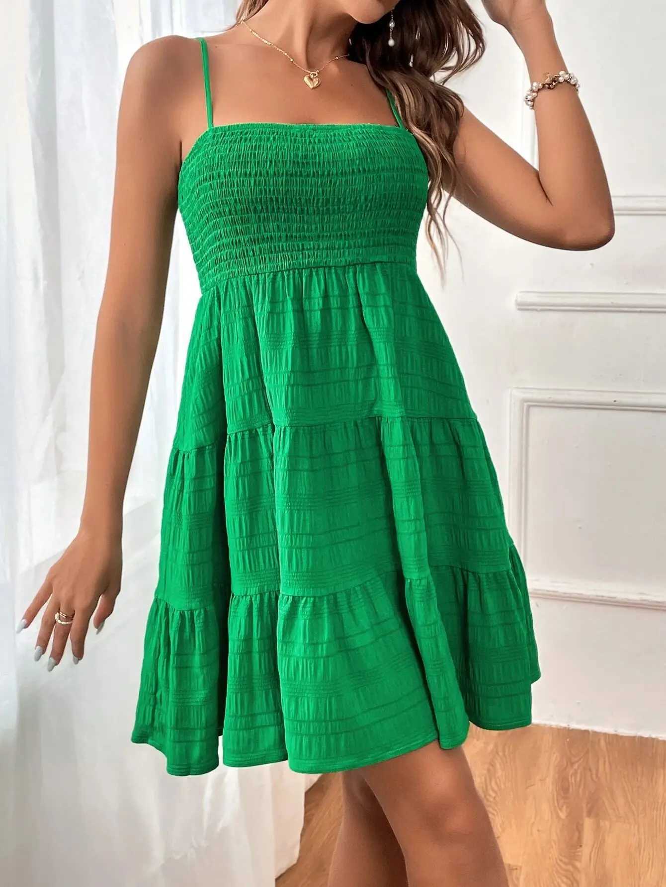 Womens Summer Camisole Vest Mini Dress Sleeveless Flowing A-line Short Dress XJ250610