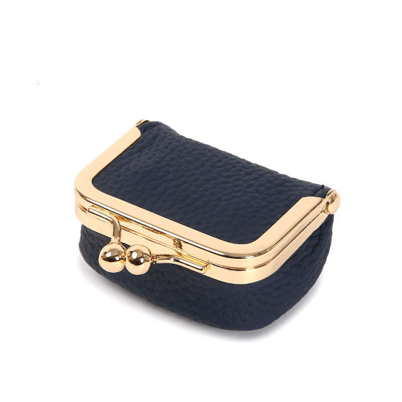 2025 New Genuine Leather Compact Jewelry Mini Ring Necklace Earrings Clasp Bag Simple Storage Coin Purse