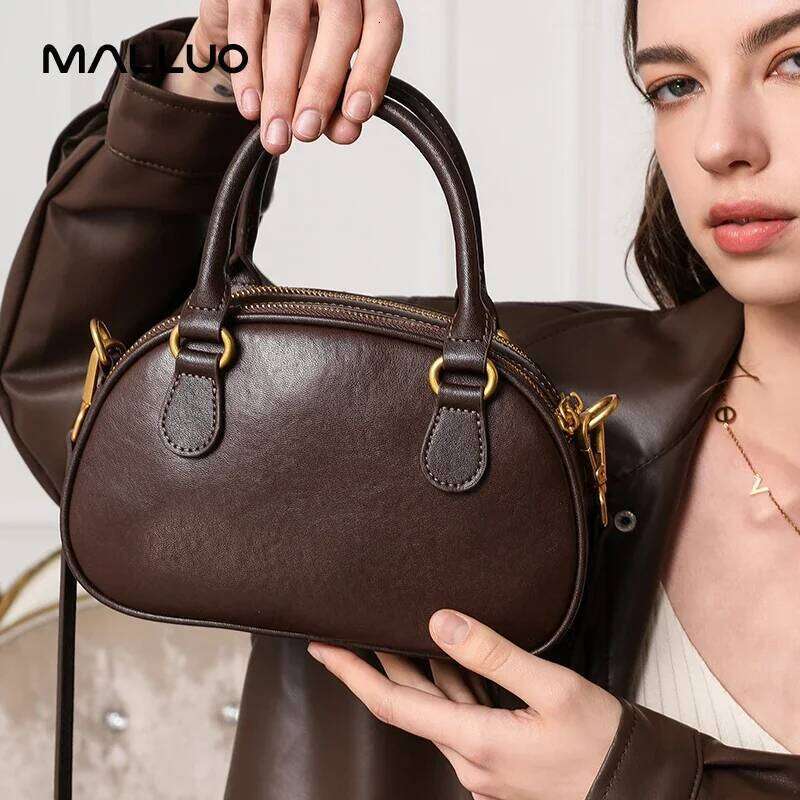 Women Natural Cow Leather Shoulder Bags Retro Soft Cowhide Bag Lady Female Commute Design Handbags For Ladies 2025