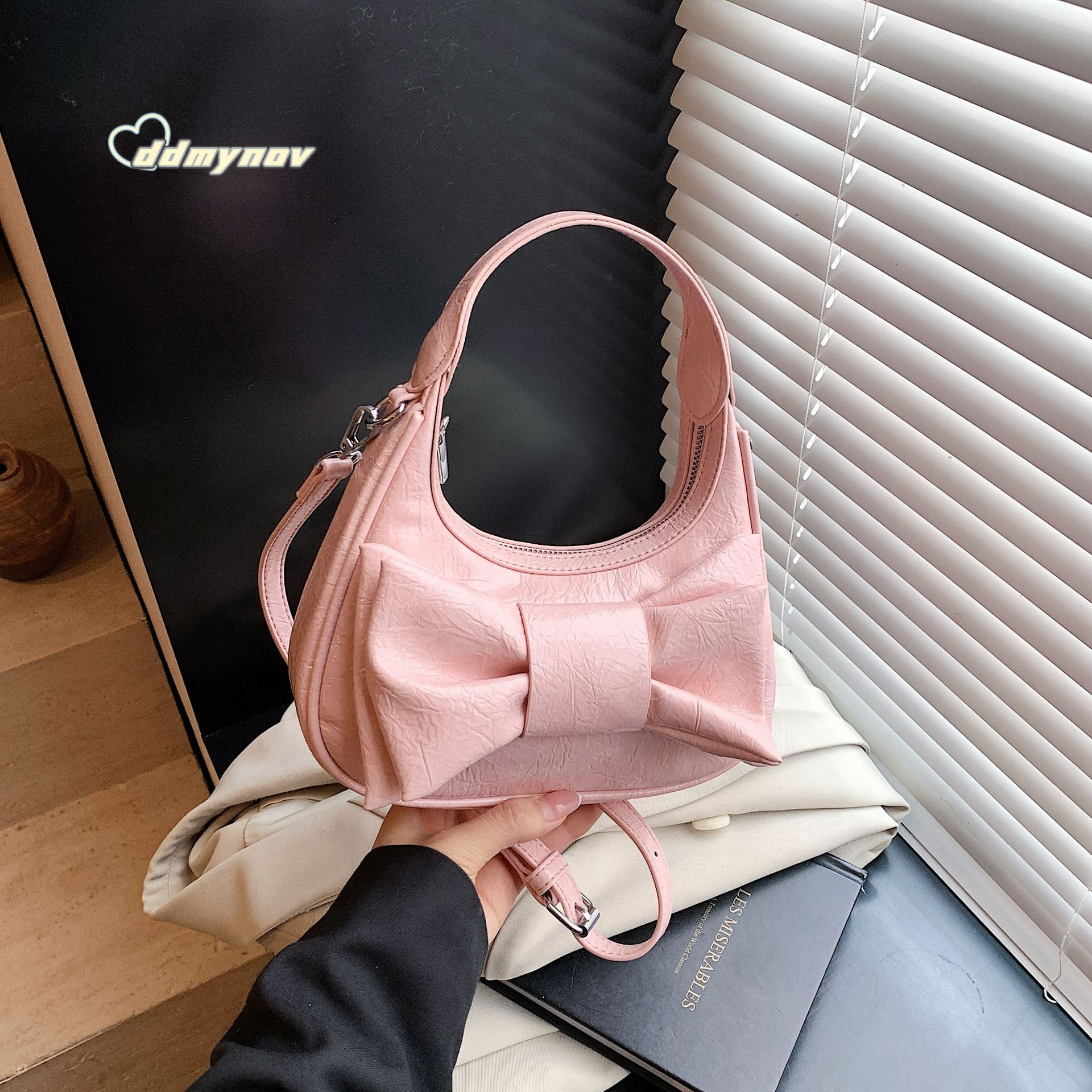 Bowknot for Women 25 New Niche Handbag High-end Versatile Shoulder Crossbody Bag ddmynov
