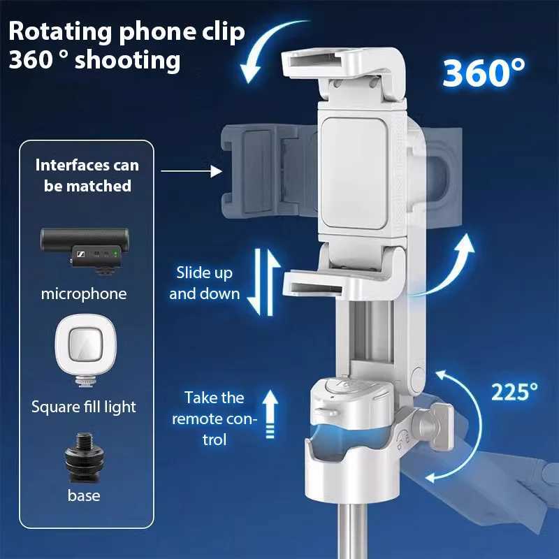 New Arrival Universal Portable Selfie Stick Tripod Foldable Mini Selfie Stick Phone Tripod Stand With Detachable Wireless Remote Controller T250610