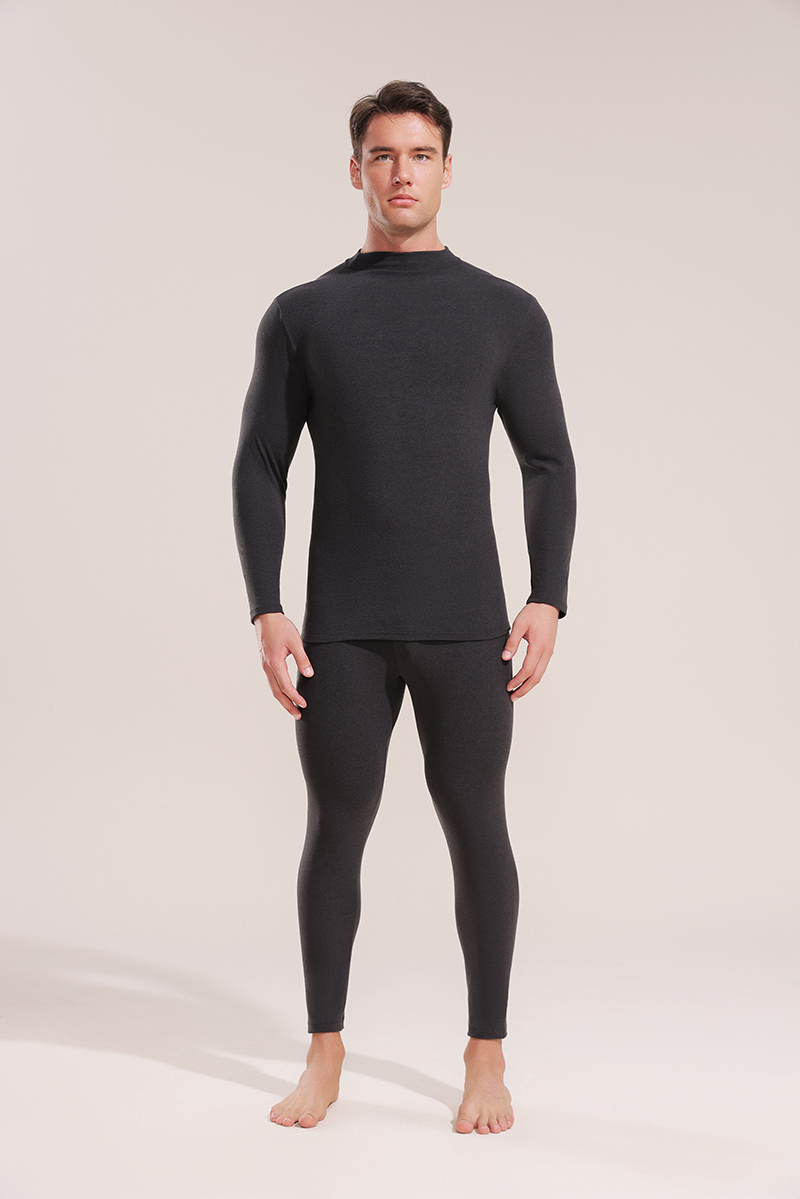 Men's thermostatic thermal underwear round neck, long sleeve design, high elasticity and fit the body autumn and winter comfortable underwear sui