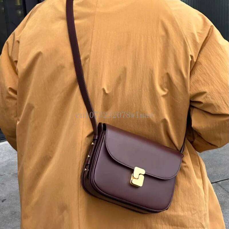 Genuine Leather Shoulder For Women Female Designer Classic Crossbody Square Bags Commuting Bag