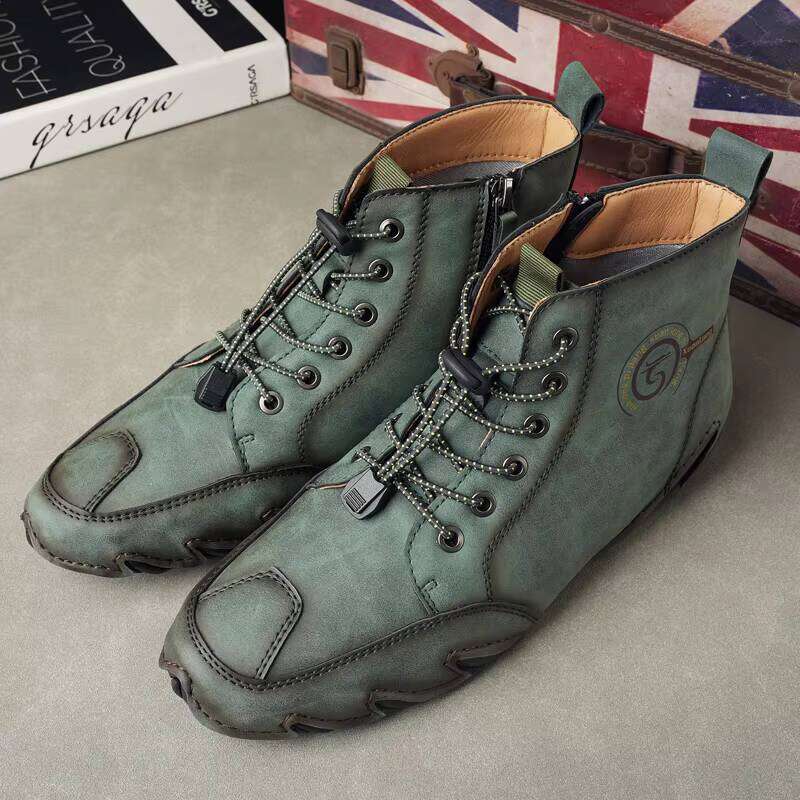 Hot Selling Fashion Leather Casual White Men's Outdoor Sport High Top Men Shoes