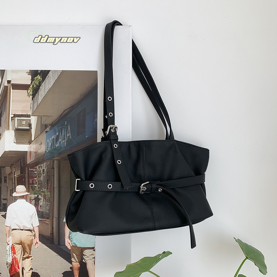 New Women's Single Shoulder Large Capacity 2025 Spring Summer Commuter Fashion Minimalist Tote Bag for Women ddmynov