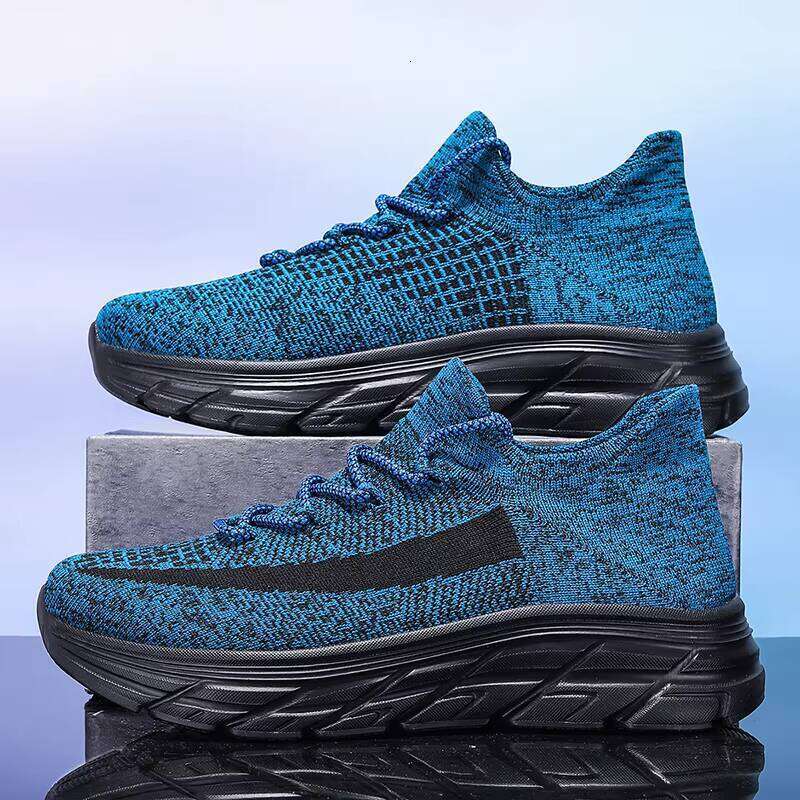 Summer Fashion Running Flying Woven Breathable Men and Women Large Size Sports Casual Shoes