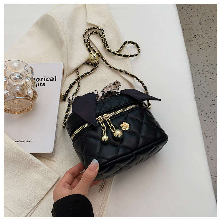 Chanel Style for Women 2024 New Fashion Quilted Chain Shoulder Crossbody Mini Square Bucket Bag