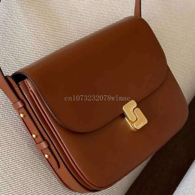 Genuine Leather Shoulder For Women Female Designer Classic Crossbody Square Bags Commuting Bag