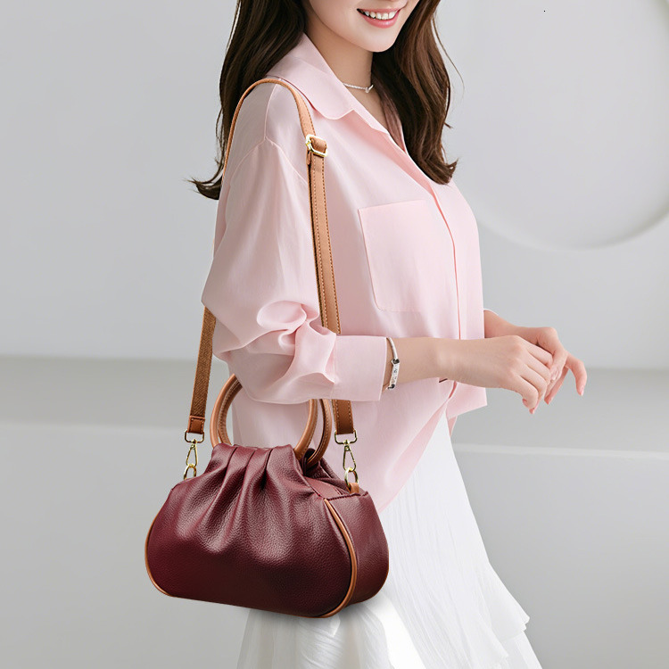 Free Shipping Trade Luxury Handbag 2025 New Designer Cloud Dumpling Bag Large Capacity Mom Bag Pleated Shoulder Crossbody Women's Bag