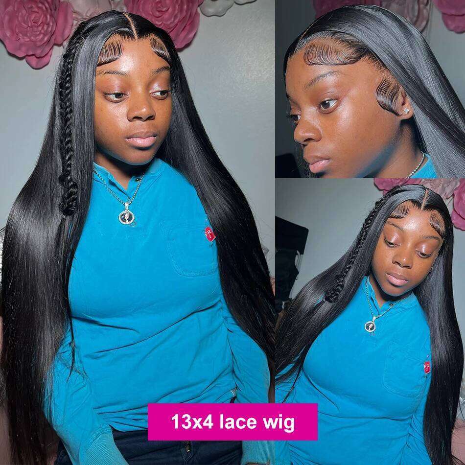 Bone Straight 30 40 Inch Front Wigs Human Hair Brazilian 220 Density 13x4 13x6 HD Lace Frontal 5x5 Glueless Wig For Women