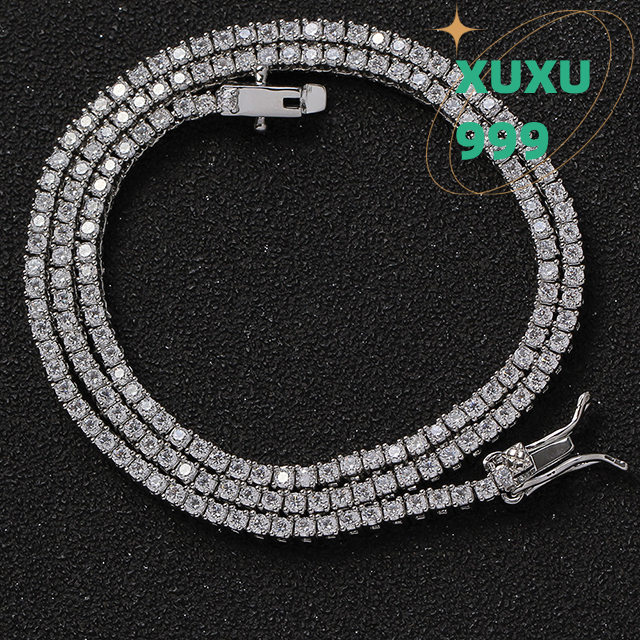 OACOCA HipHop High Quality Brass Tennis Necklace for Women Men 2MM Gold-Plated Rope Chain with CZ Diamond for Gift Orthodox Religious