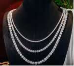 OACOCA Latest Light Luxury Style Moissanite Cuban Chain Necklace Stainless Steel with Gold Plating Religious Gift for Friends