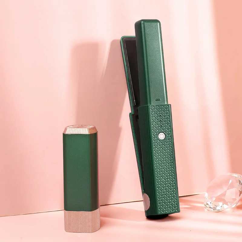 Hair Straightener Cordless USB Hair Straightener Mini Ceramics Hair Curler 3 Constant Temperature Portable Flat Iron For Travel W250610