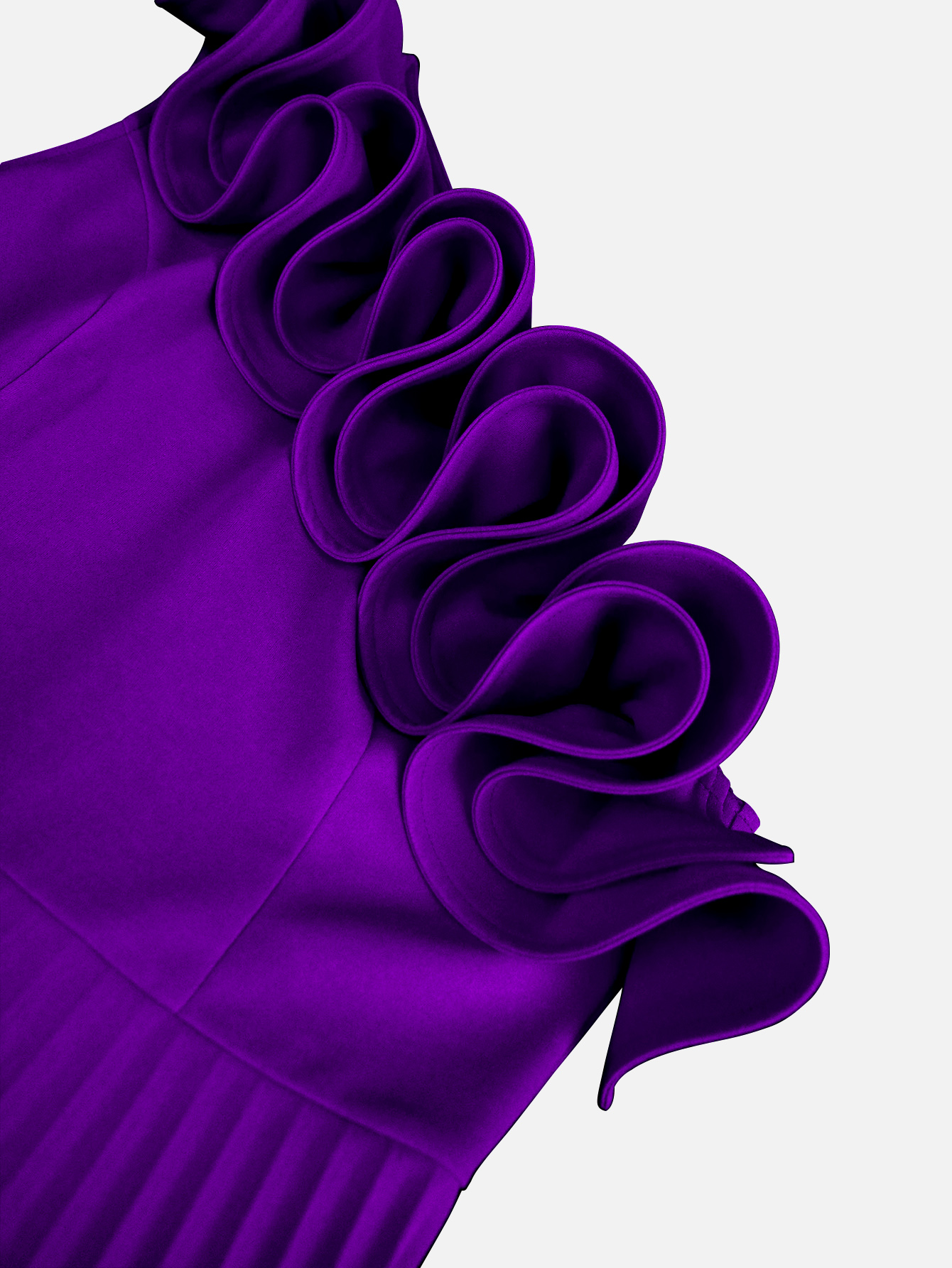 One Shoulder Pleated Dress for Woman Elegant A-line Diagonal Ruffles Sleeveless Summer Party Wedding Vacation Plus Size