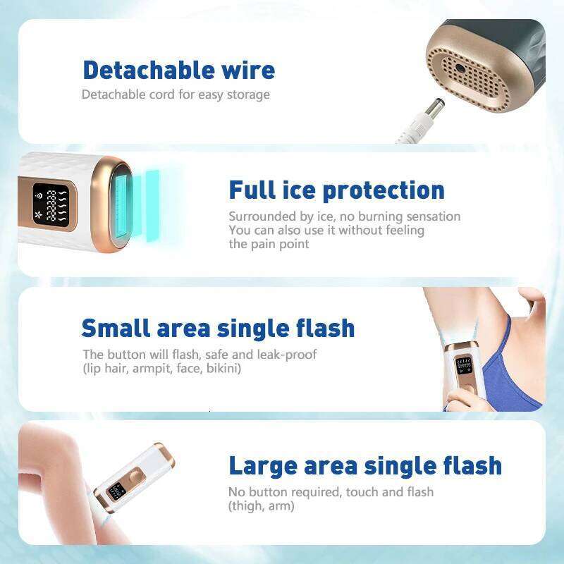 Frozen 999999 Flash Level 5 Painless Pulse Light Epilator Rejuvenation Armpit Leg Laser Hair Removal Device