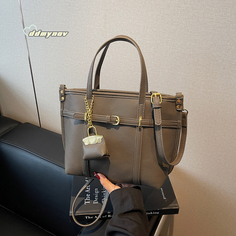 High-end Handheld Basket 2025 New Style Textured Versatile Bucket Large Capacity Shoulder Crossbody Bag ddmynov