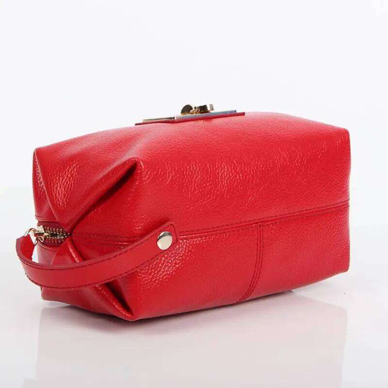Fashion Trend Women Genuine Real Leather Underarm Female Small Pouch Bag Lady Cosmetic Bags Make Up Beauty Bagsr
