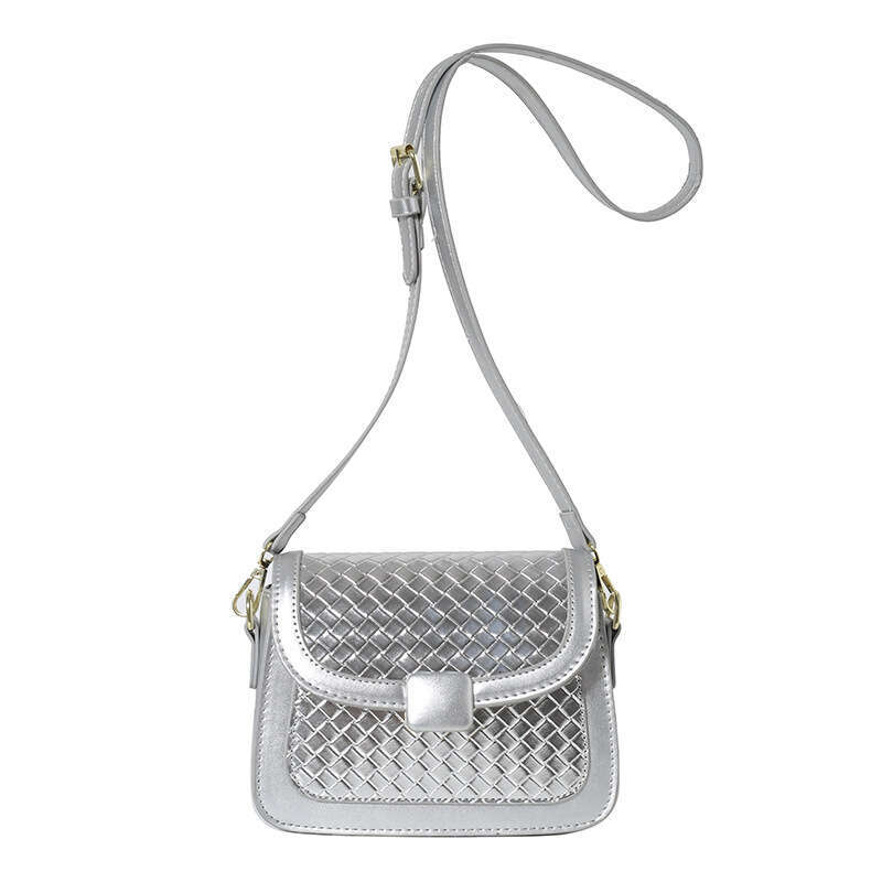 2024 New Fashion Trend Imitation Woven Fabric Texture Small Square Simple Versatile Shoulder Crossbody Bag GUHUISHU