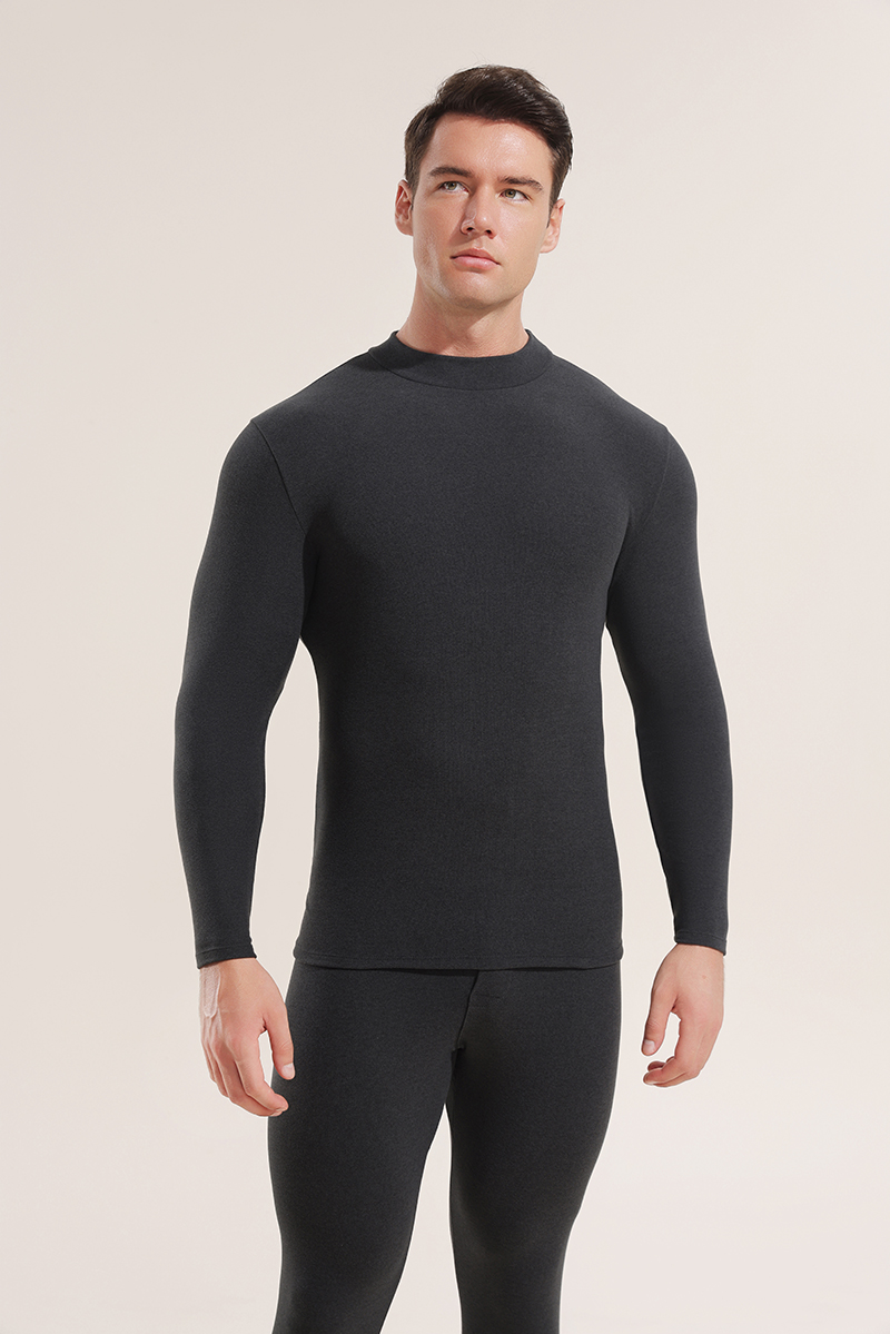 Men's thermostatic thermal underwear round neck, long sleeve design, high elasticity and fit the body autumn and winter comfortable underwear sui