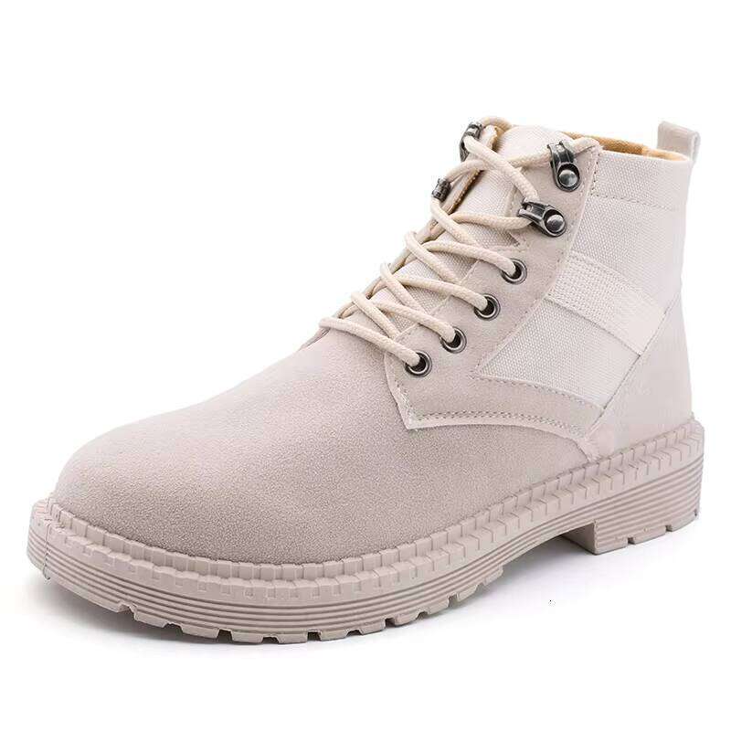 New High-top Casual British Canvas Suede Men's Shoes Wild Fashion Tooling Boots