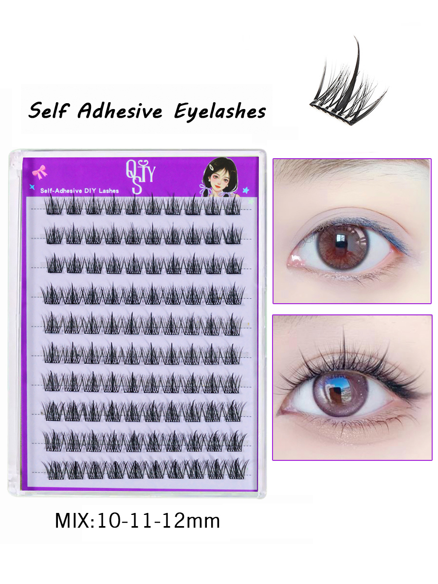 False Eyelashes QSTY-Mix Natural Lash Clusters Kit Extentions Korean Self Adhesive Easy Appy Press On Pre-glued Tech X250925
