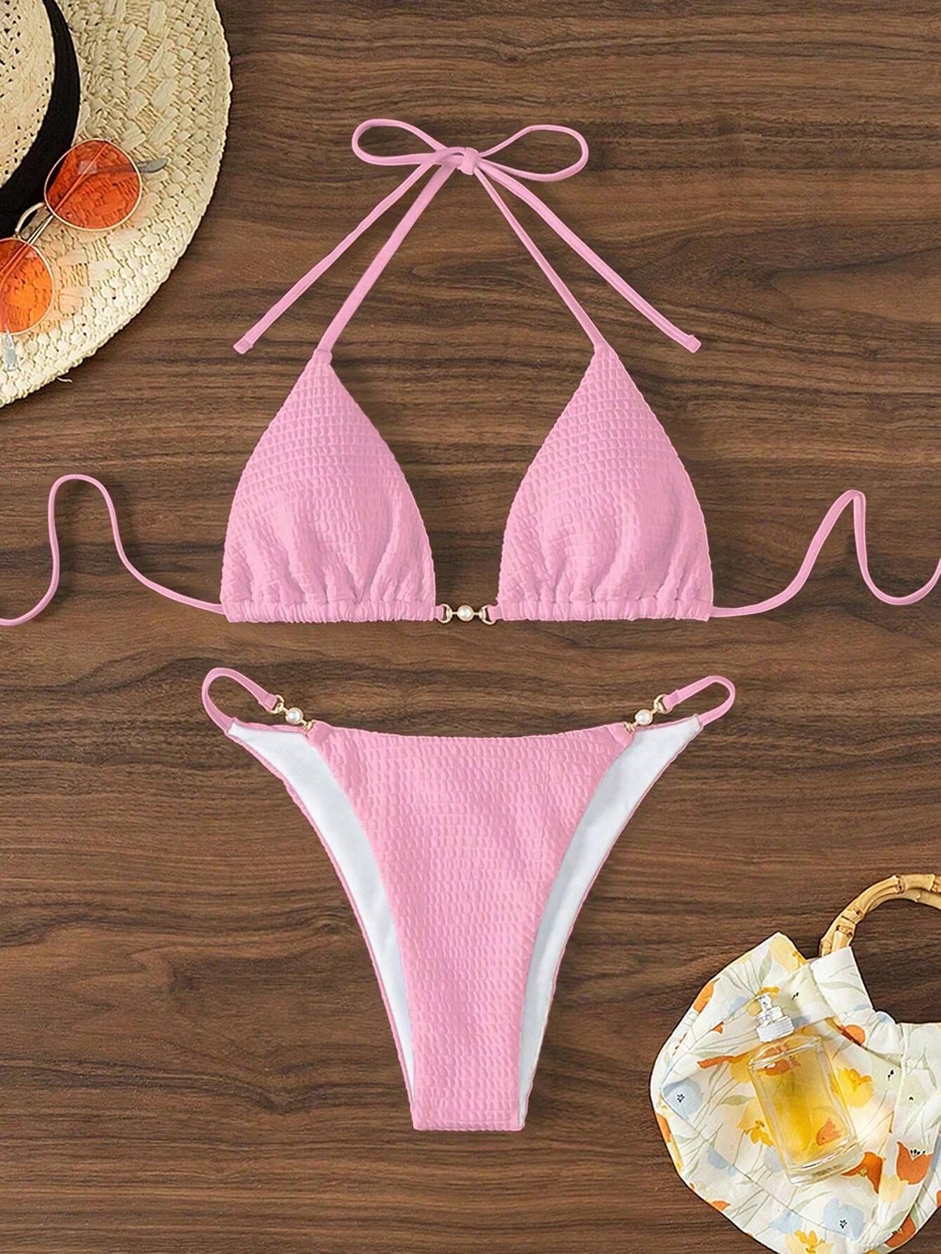 Swimsuit female conservative split bikini seaside spa vacation photo swimsuit