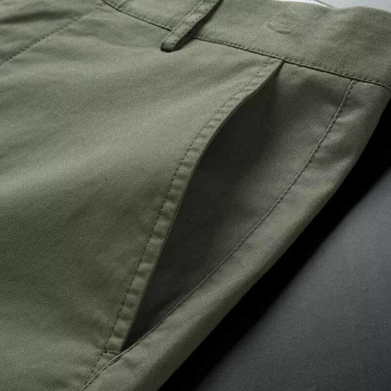 Summer Combed Cotton Cool Shorts Thin Casual Trendy Brand Five-Point Men's Mid-Length Dress Pants B5