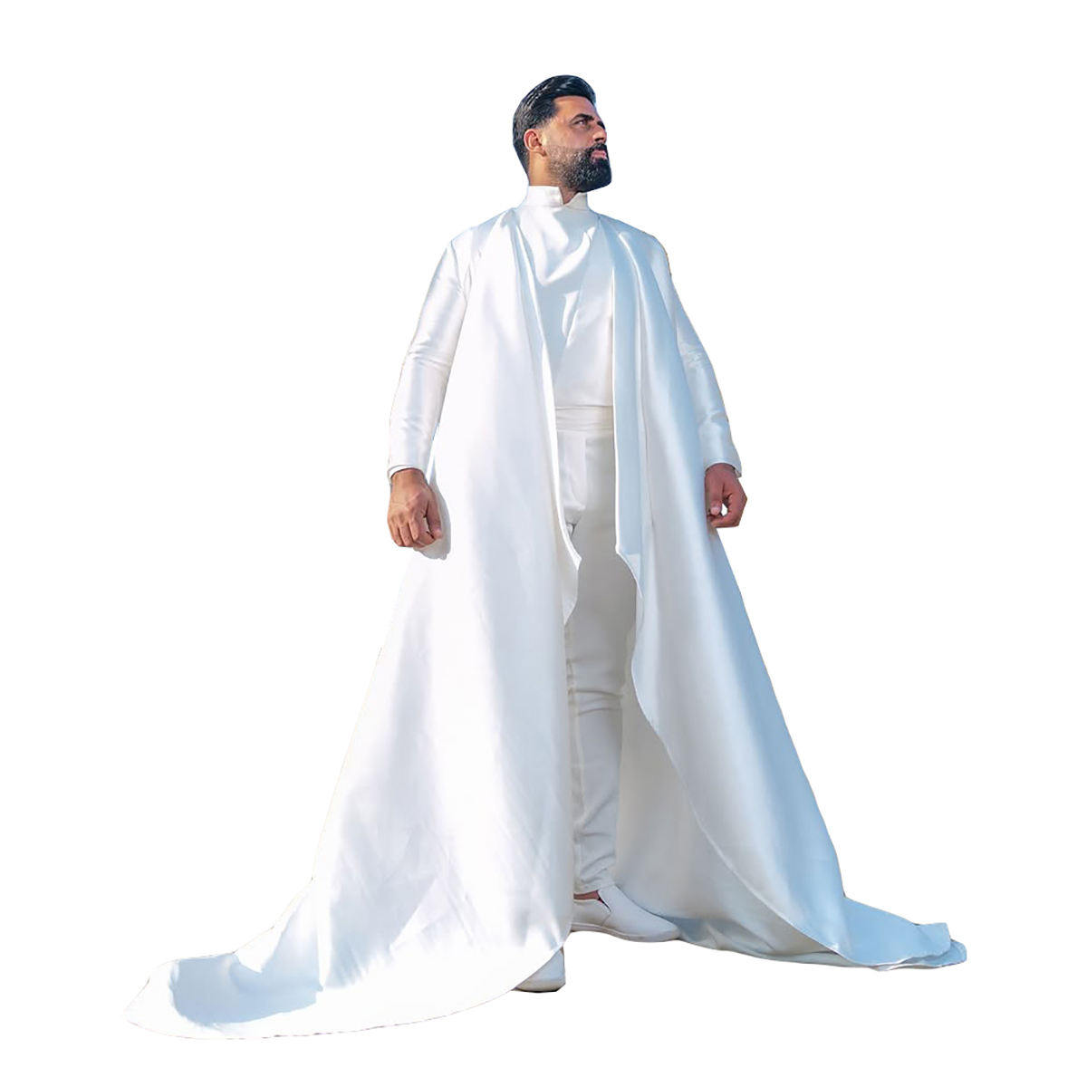 Simple Man Suits for Wedding 2 Pieces Set Long Blazer Muslim Evening Prom Party the Middle East Customized Jacket +Pants Plus Size