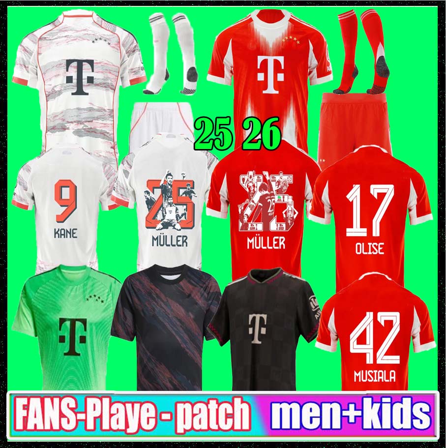 24 25 26 soccer jersey SANE 2025 2026 football shirt GNABRY camisa de futebol KIMMICH fans player Kit Neuer KANE BayernS OLISE Munich 125-Year Anniversary Beckenbauer