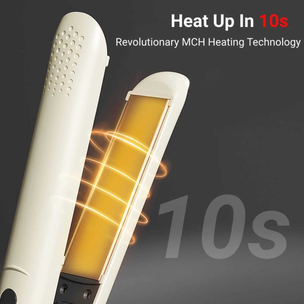 Hair Straightener Professional Ceramic Flat Iron Negative Ion Wide Plate 4 Gear Temperature Adjustable Straightening Iron W250610
