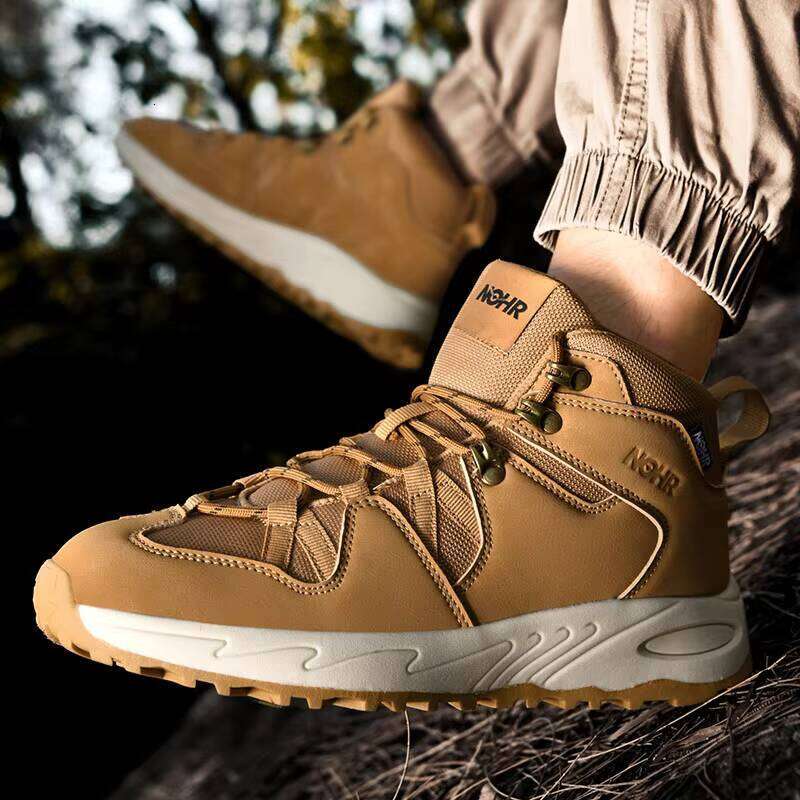 Wholesale Outdoor Fashion Men's Plus Size Hiking Shoes High Quality Leather Sneakers