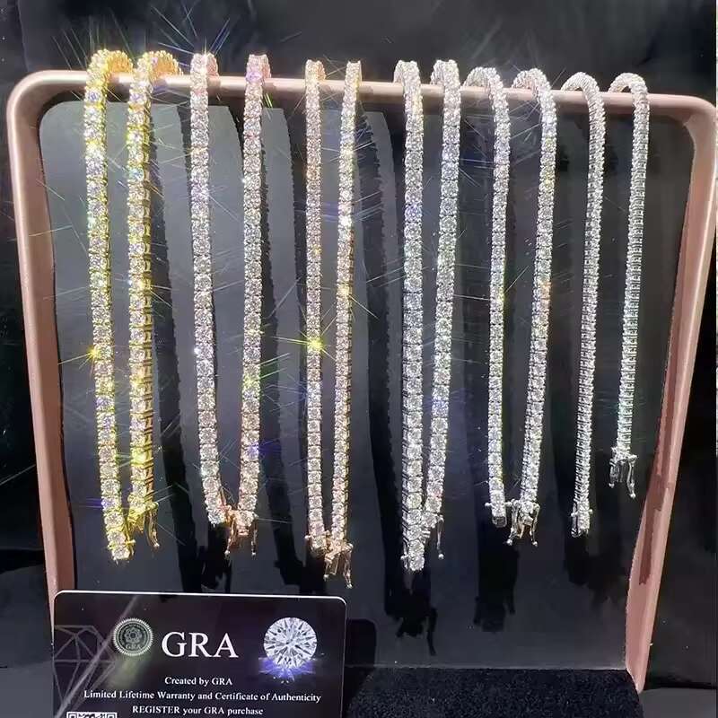 Hot Sale Silver Jewelry Iced Chain Out Hip Hop Number 8 With Spiked VVS D Color Moissanite Cuban Cross Link Chain Necklace