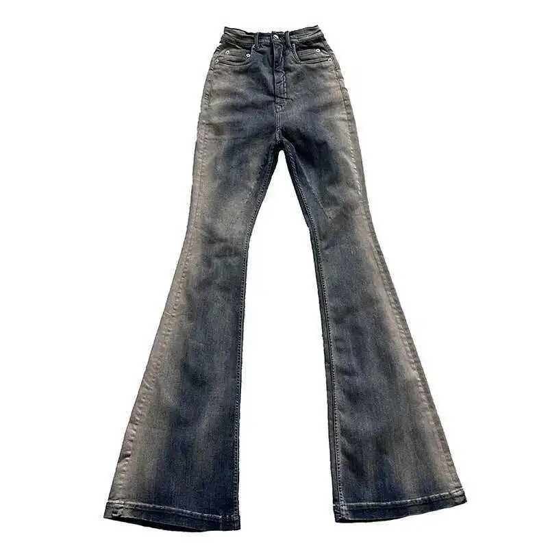 FEWQ Niche Men Jeans Wash Gradient Floor Mop Casual Trend 2025 Vintage New Korean Fashion Flared Pants High Street 24X1639 M250610