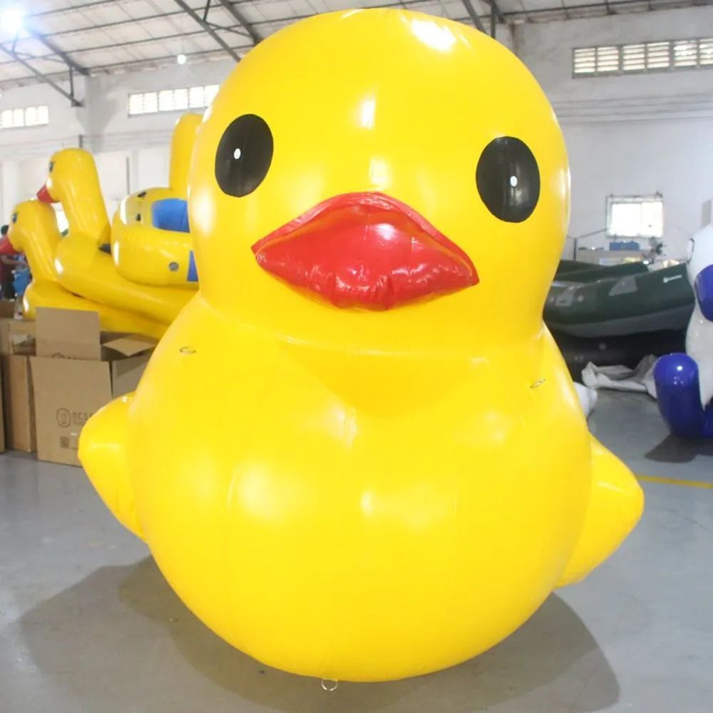 8m height (26ft) Giant Inflatable Yellow Duck Top Quality Water Used Big Floating Fixed Rubber Cartoon Toy For Promotion