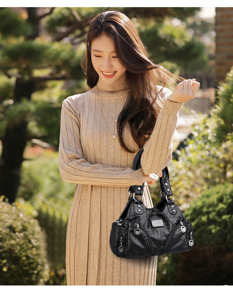 Free Shipping 2025 New Designer Bag Retro Luxury Wallet Trend Solid Color Large Capacity Women's Shoulder Bag High-end High-quality Handbag