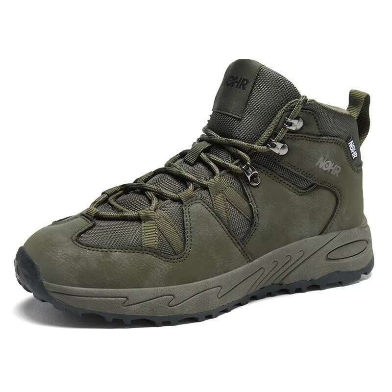 Wholesale Outdoor Fashion Men's Plus Size Hiking Shoes High Quality Leather Sneakers
