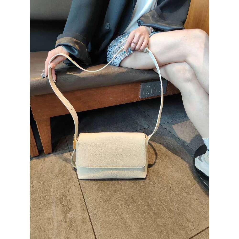 Genuine Leather Women Shoulder Crossbody Blue Bag Designer High Quality Soft Cowhide Ladies Black Handbag Beige