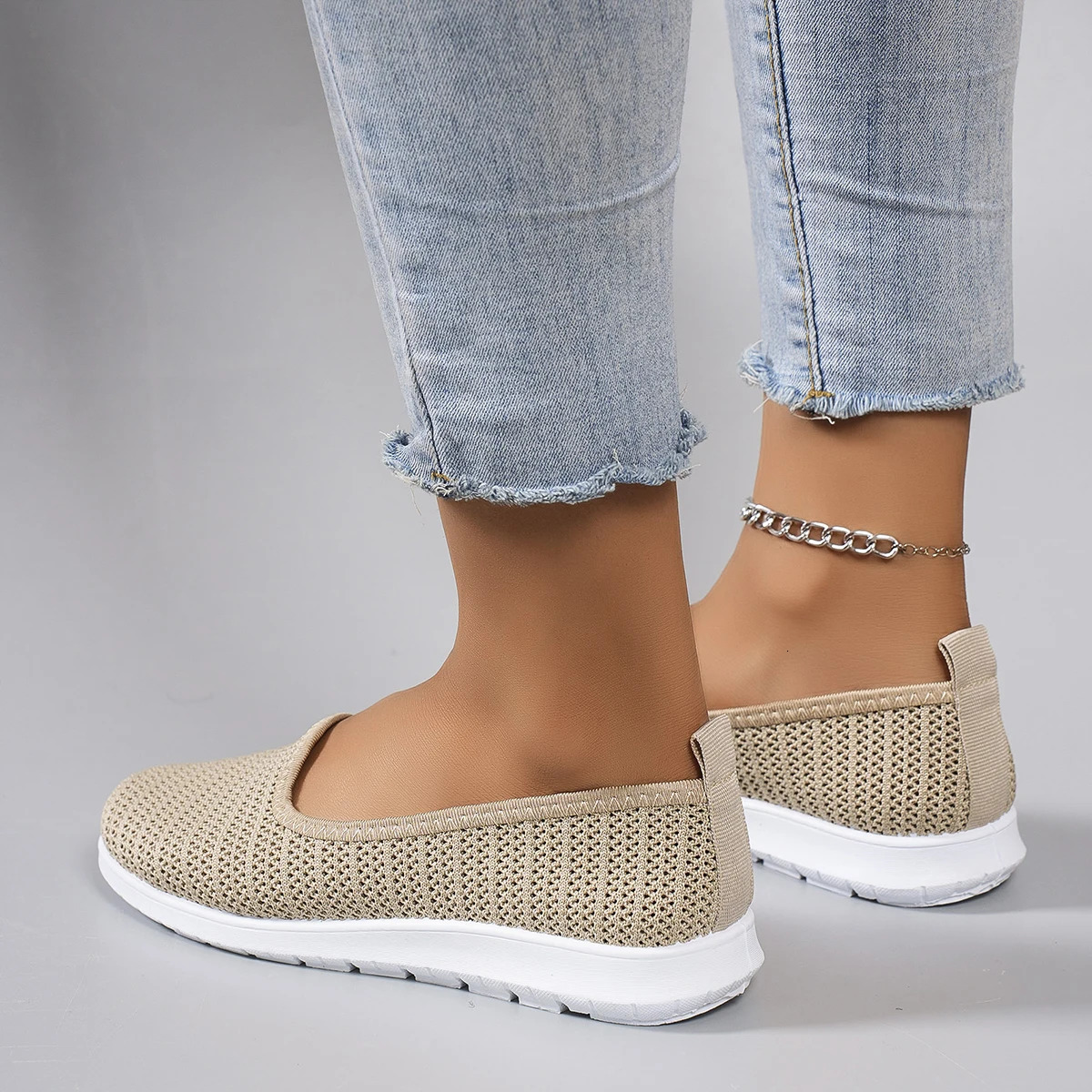 Womens summer breathable mesh flat shoeswomens shoescasual sneakers shoes clearance 250603