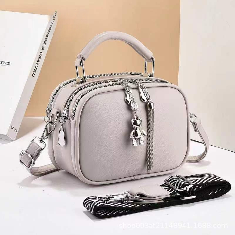 Luxury Wallet Free Shipping 2025 New Designer Bag Trendy Women's Fashion Soft Leather Multi Functional Handbag High Quality Shoulder Bag