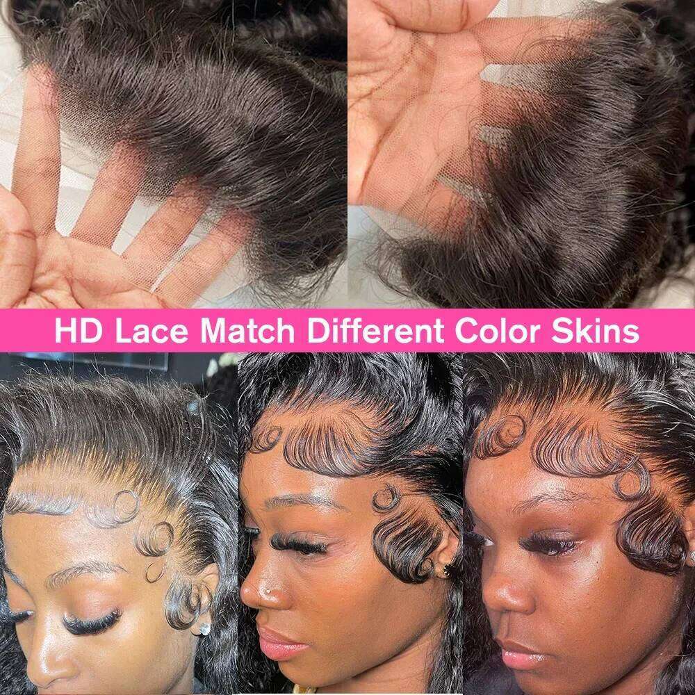 250% Water Deep Wave 13x6 HD Frontal Wig 100% 30 32 34 Inch Brazilian Curly Lace Front Human Hair Wigs on Sale