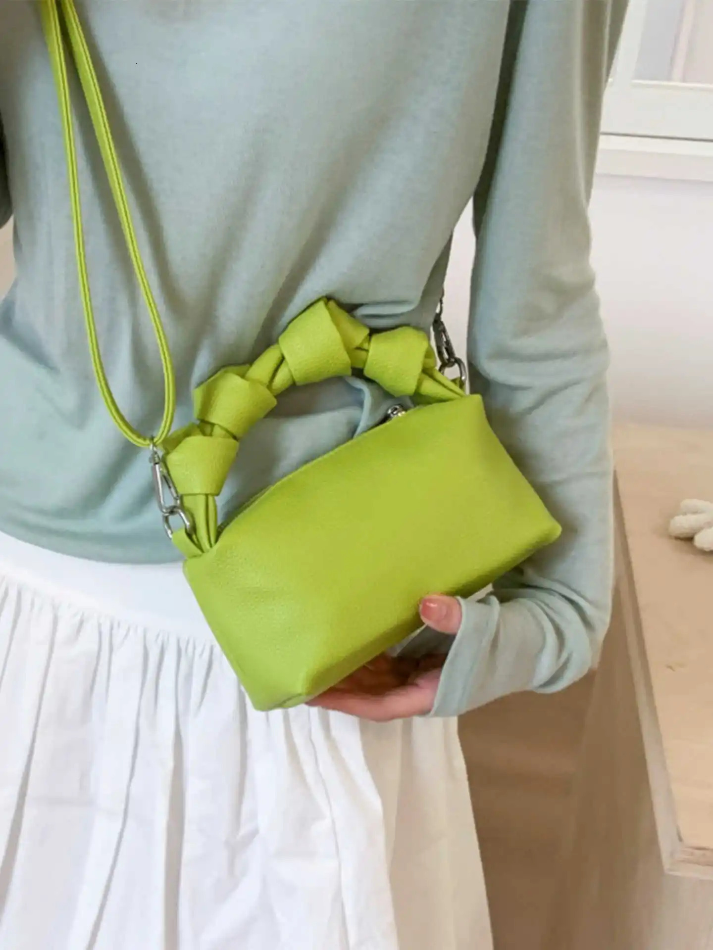 y ner Green Womens Handbags Summer Versatile Temperament Commute Crossbody Bags Fashion Niche Pillow Bags 250605