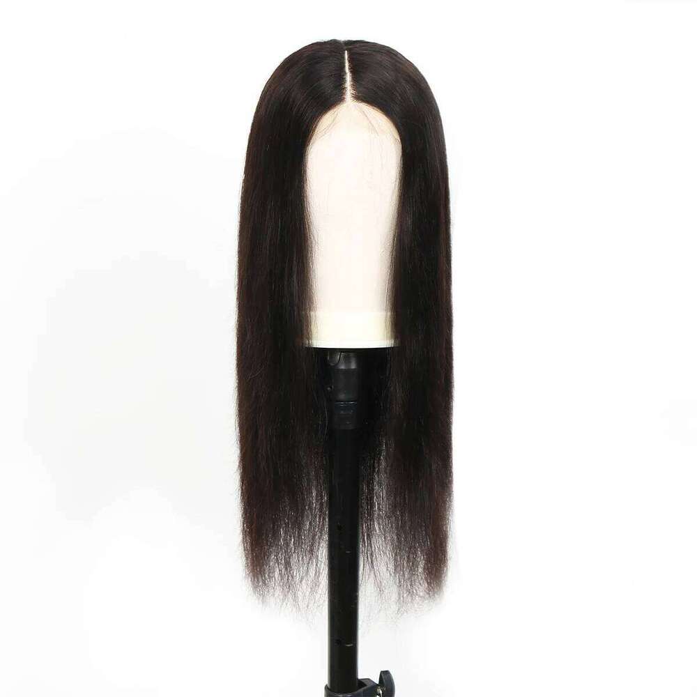 Straight Long Front Human Hair Pre Plucked 13x4 Lace Frontal For Women Wigs Indian wig Natural Hairline 180 density